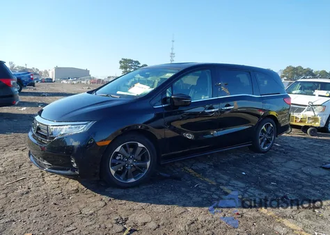 2022 Honda Odyssey Elite из США, поврежденный, VIN 5FNRL6H97NB026916
